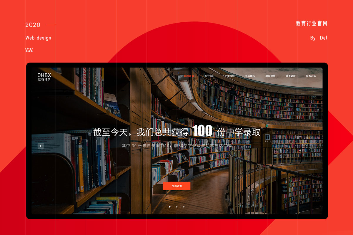 教育企业官网(含展示模版PSD)