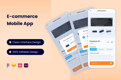 数码电商  App UI Kit (FIG,SKETCH,XD)