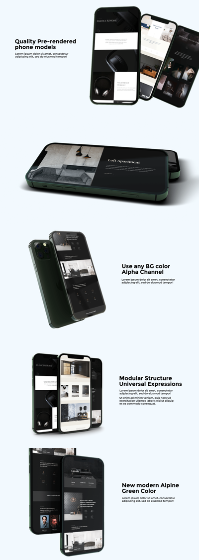 iphone13手机样机AE视频套件[aep]