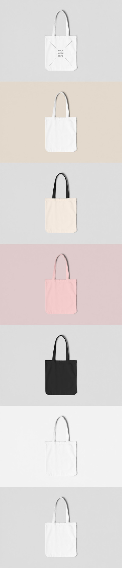 手提袋购物袋设计样机 (PSD)