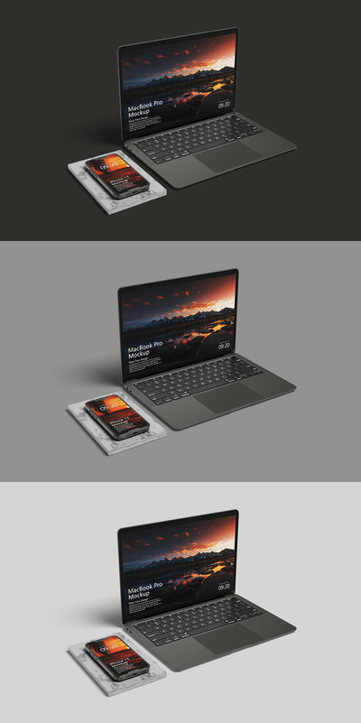 苹果设备手机&电脑样机 (PSD)