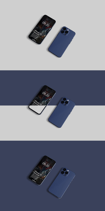 iPhone智能手机屏幕UI显示样机 (PSD)