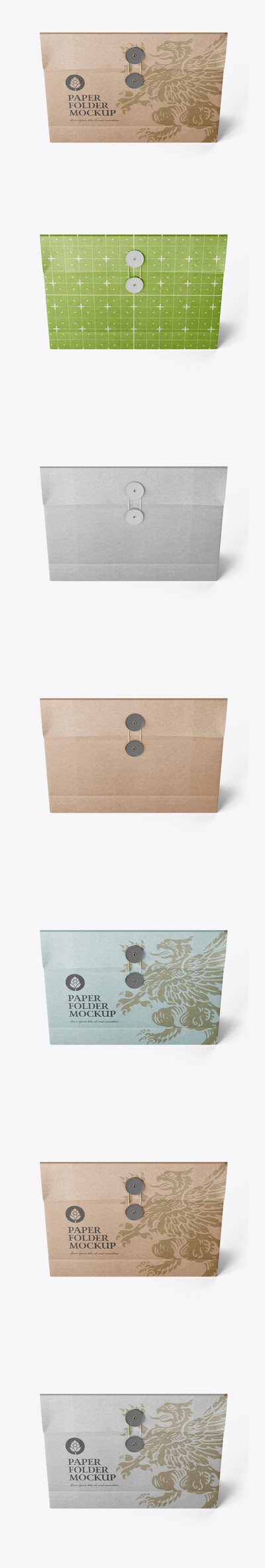 绳子牛皮纸文件夹品牌设计样机 (PSD)