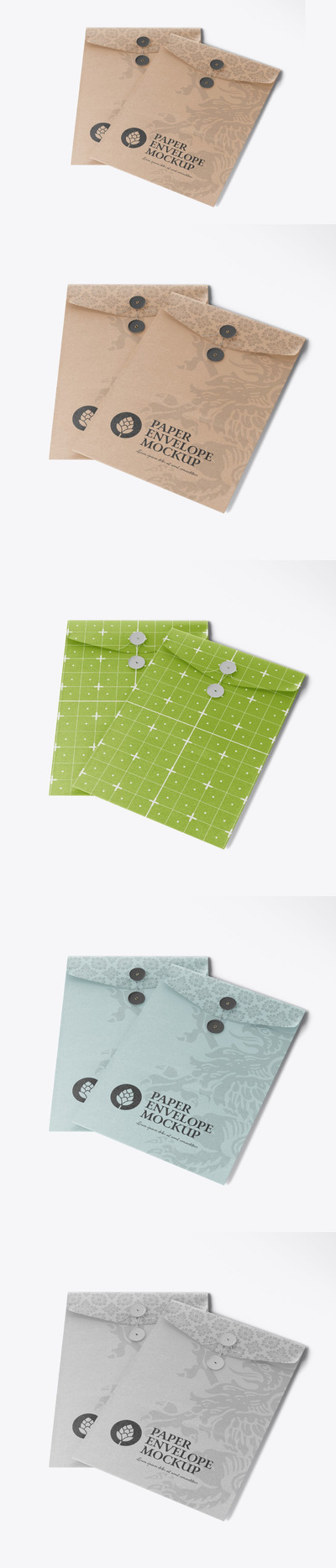 牛皮纸信封设计样机 (PSD)