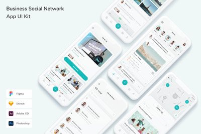 商业社交网络 App UI Kit