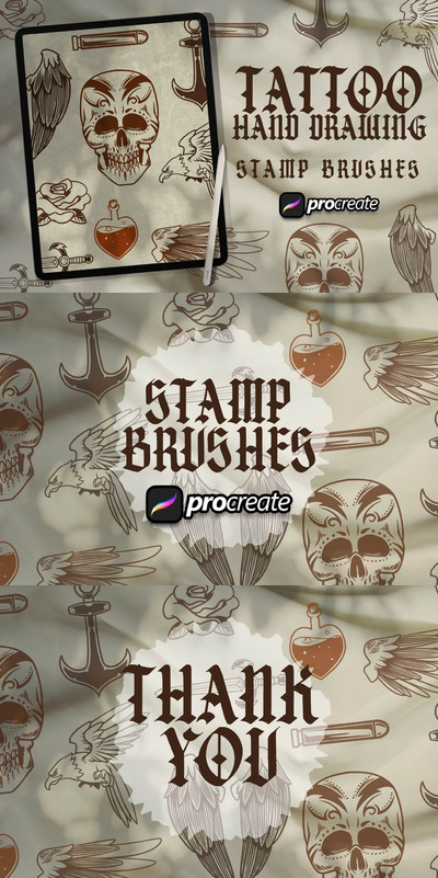procreate纹身笔刷 (BRUSHSET)