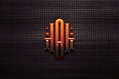 逼真的烧铁效果标志Logo样机  (PSD)