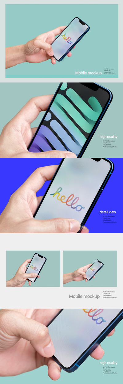 苹果手机UI展示样机 (PSD)