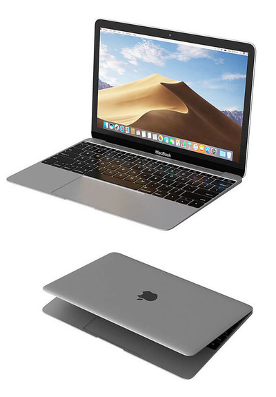 苹果12英寸MacBook笔记本电脑3D模型（OBJ,MAX）