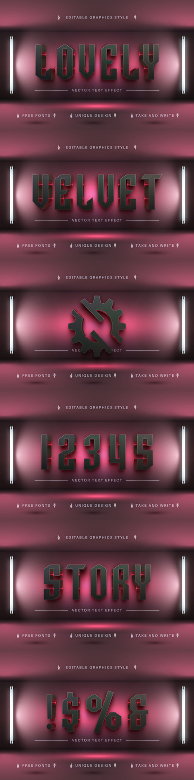 粉色酷炫字体 (AI,EPS)