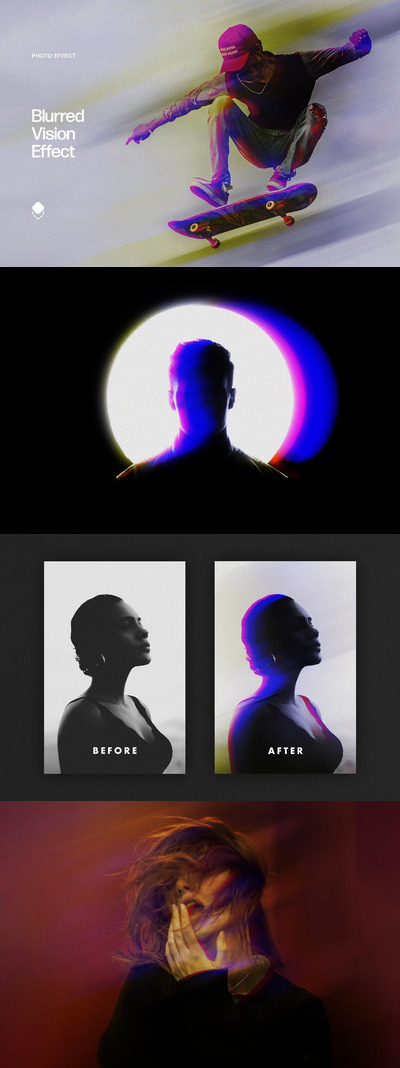 瑕疵和污迹形状视觉海报效果 (PSD)