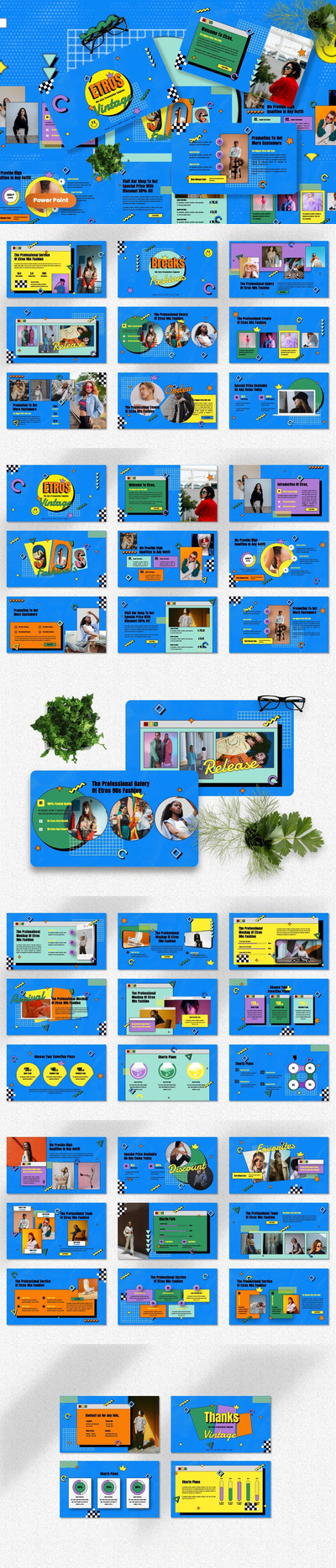 90年代风格的PPT模版下载 (PPTX)