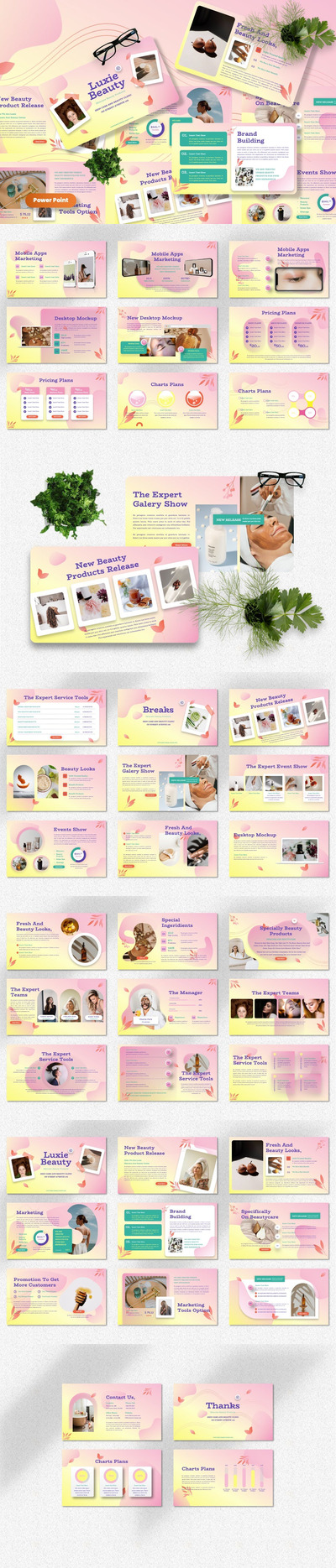 美容产品介绍PPT模版下载 (PPTX)