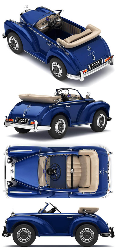 梅赛德斯奔驰300S儿童电动车3D模型（FBX,MAX）