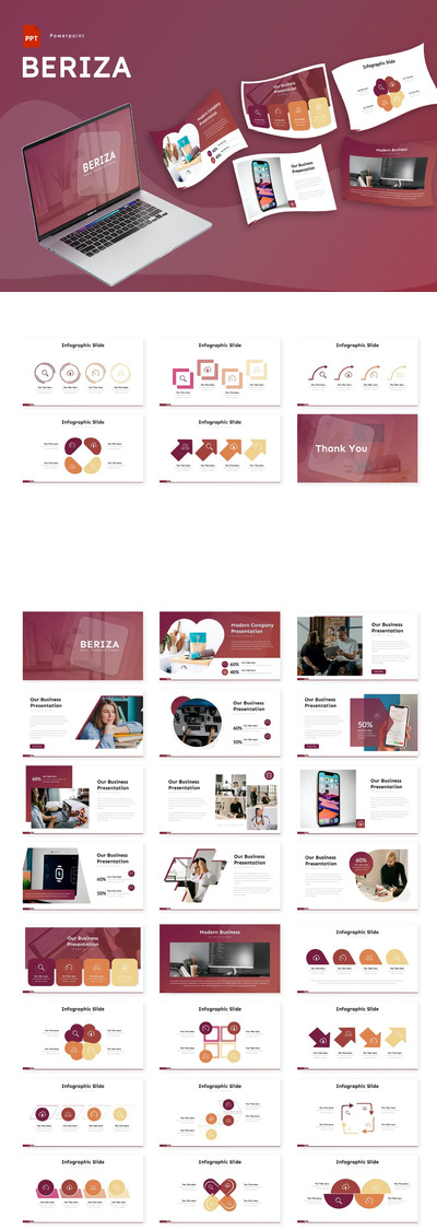 时尚的企业介绍PPT模版 (PPTX)