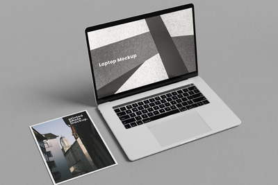 苹果笔记本电脑样机 (PSD)