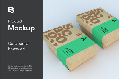 纸盒产品包装设计样机 (PSD)