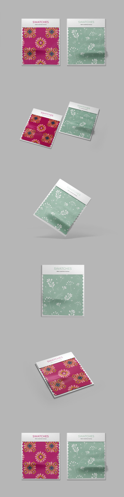 织物样本图案设计展示样机 (PSD)