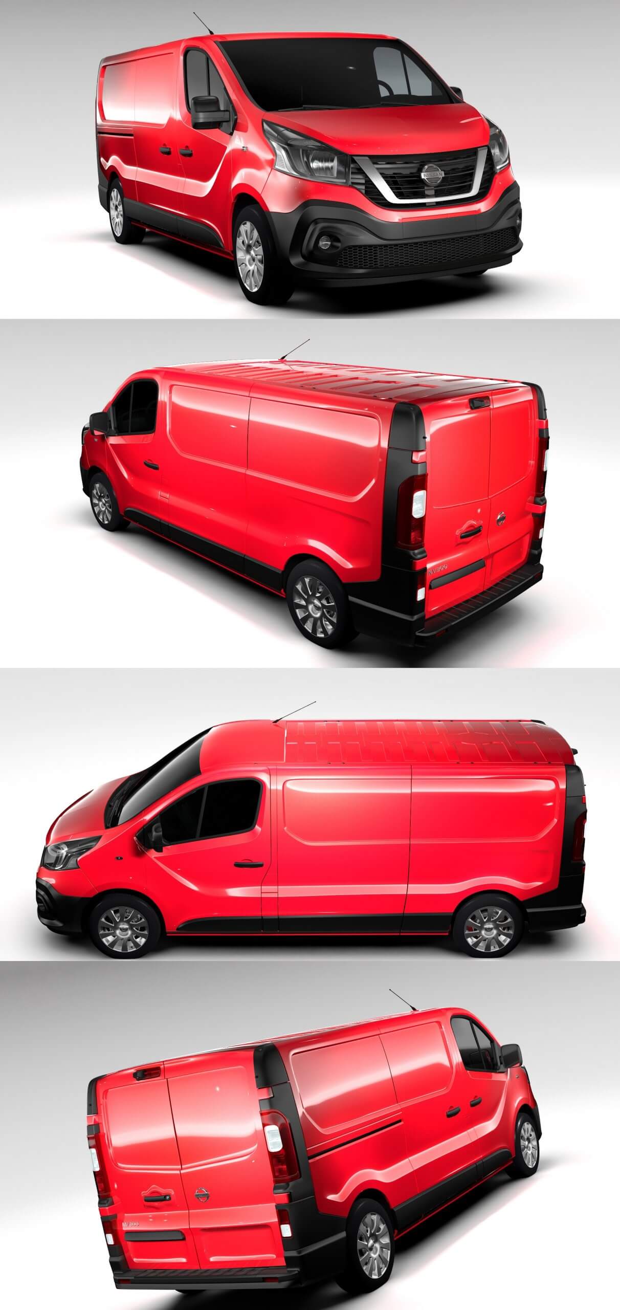 Nissan NV300 Van L2H1 2016款汽车3D模型（FBX,Blend）