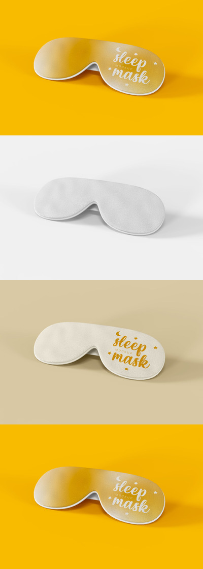 睡眠眼罩品牌设计样机 (PSD)
