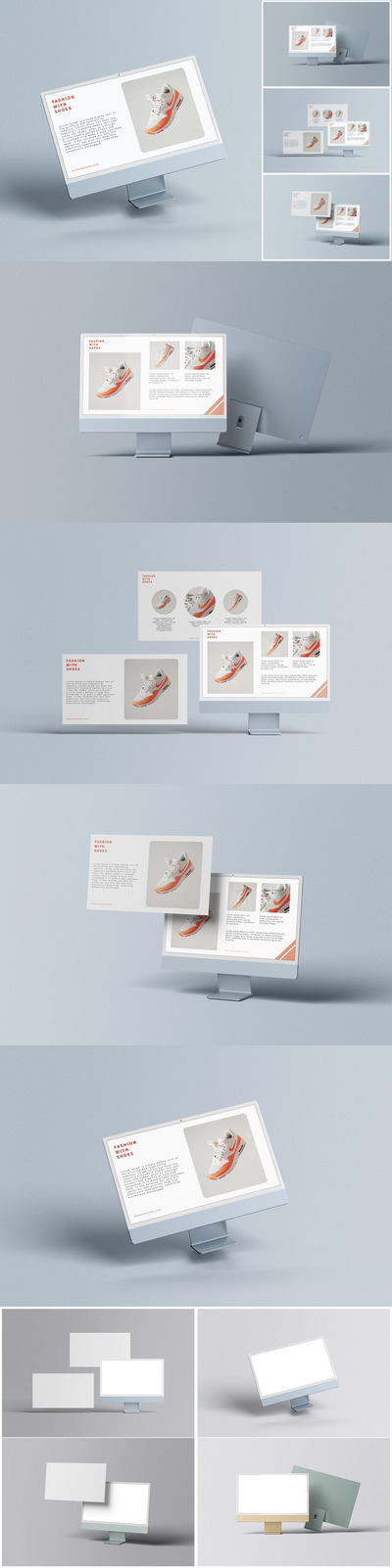 高品质的iMac UI样机展示模型mockups