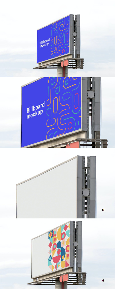 城市高速公路巨型广告牌设计样机 (PSD)