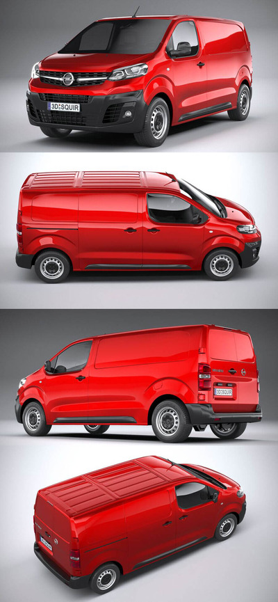 Opel欧宝Vivaro 2020款面包车3D模型（OBJ,FBX,MAX）