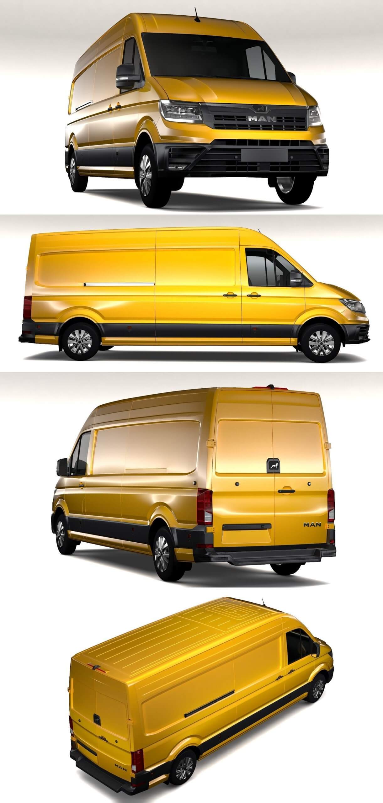 MAN TGE  L3H2 2017款厢式货车3D模型（OBJ,FBX,MAX,Blend）