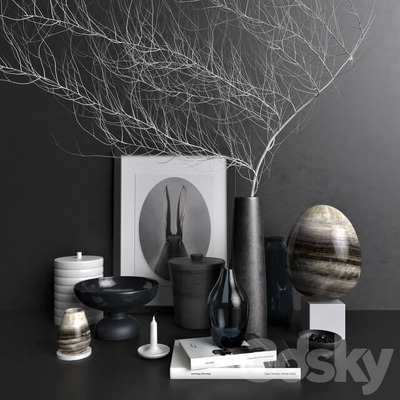 北欧装饰组合3D模型（OBJ,FBX,MAX）