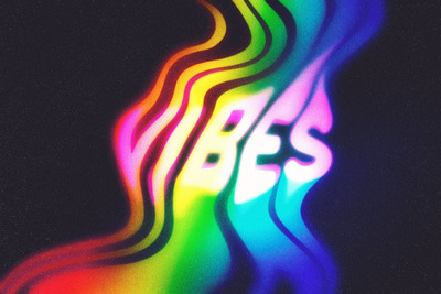 液体彩虹文字效果 (PSD)