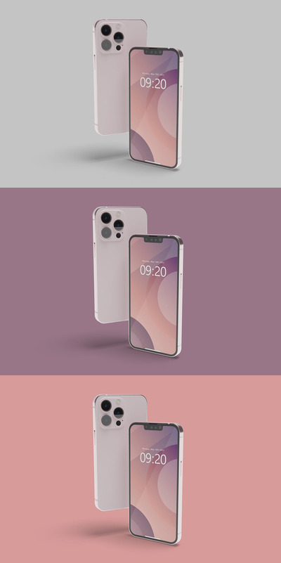 智能iPhone手机屏幕UI展示样机模板 (PSD)