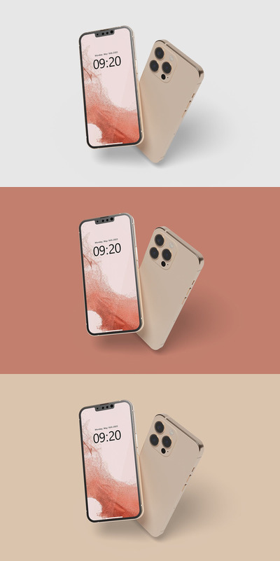 iPhone智能手机屏幕显示样机 (PSD)