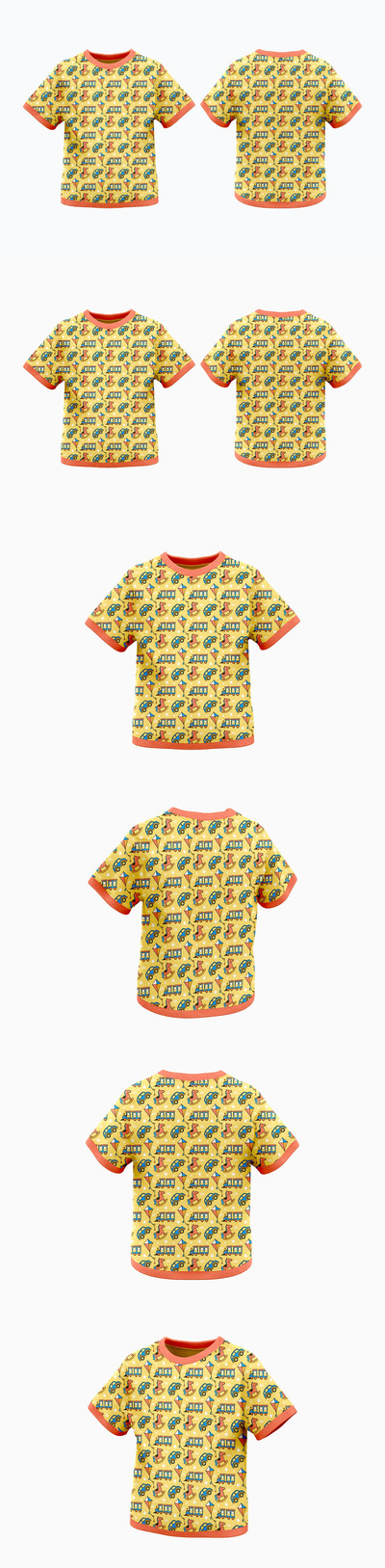 儿童T恤图案设计样机 (PSD)