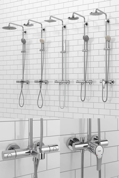 5款GROHE Euphoria全套淋浴花洒3D模型（OBJ,MAX）