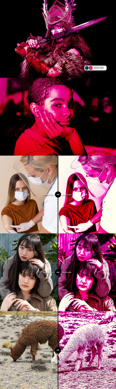 高品质的时尚高端艺术海报photoshop动作预设