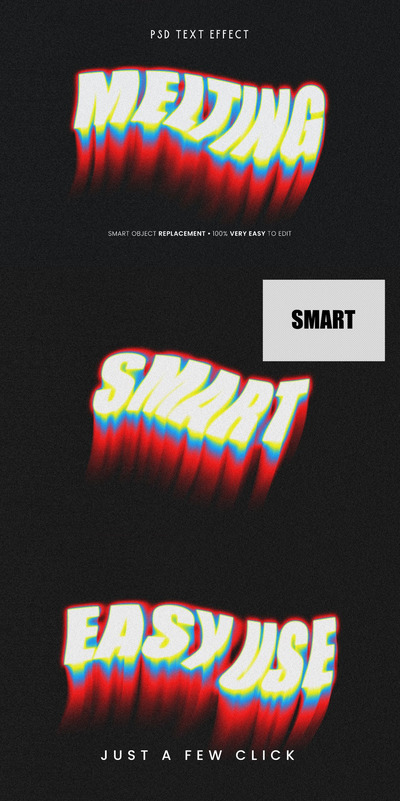 液态熔融PS图层字体样式