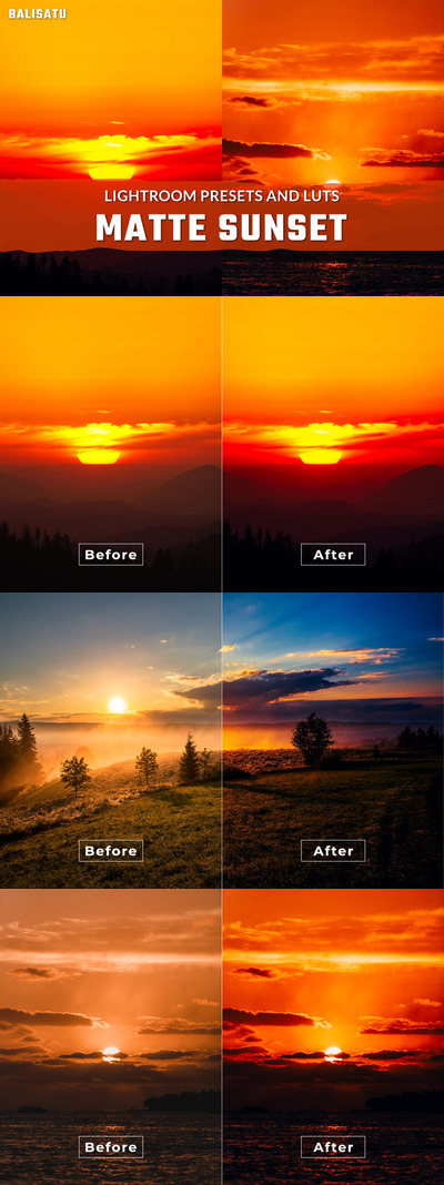 Lightroom 日落照片预设 (LUT)