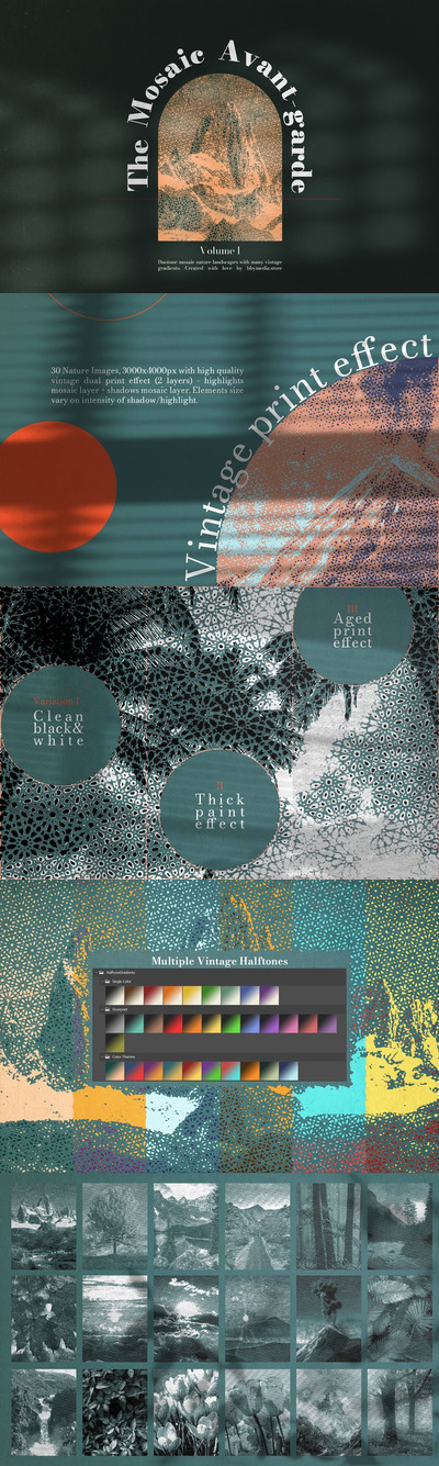 马赛克自然纹理背景集合 (png,psd)