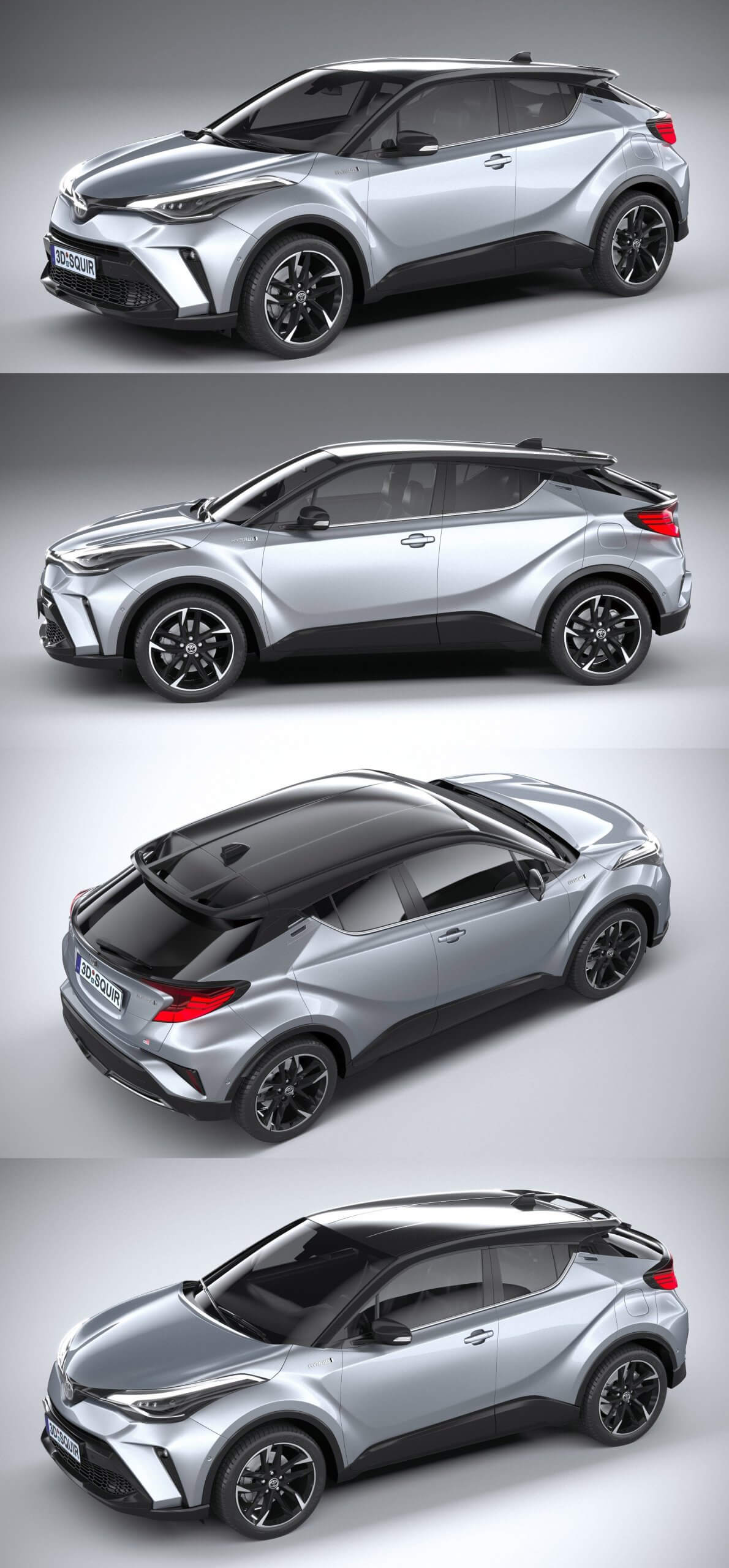 2021款丰田Toyota C-HR GR Sport汽车3D模型（OBJ,FBX,MAX）