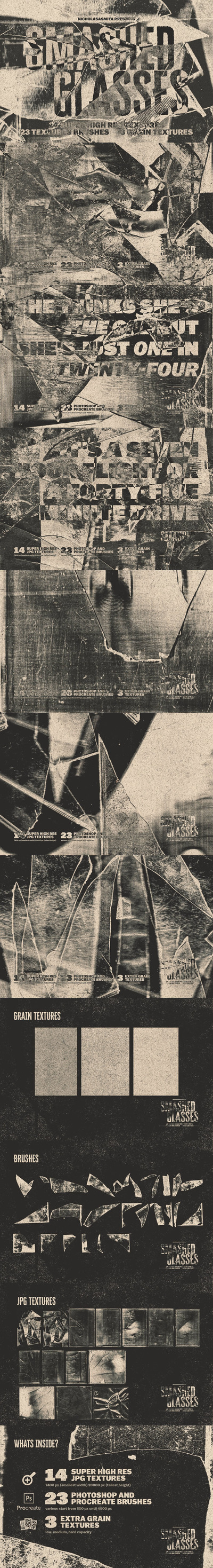 碎玻璃纹理+笔刷素材包[1.14GB]