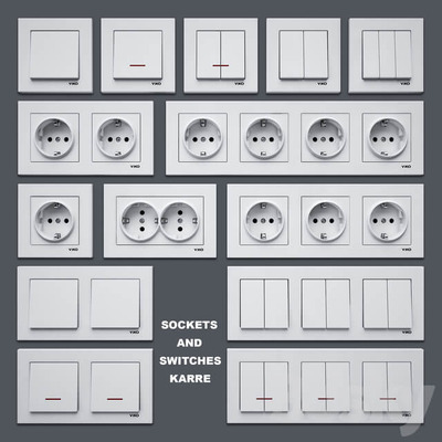 VIKO KARRE开关和插座3D模型（OBJ,MAX）