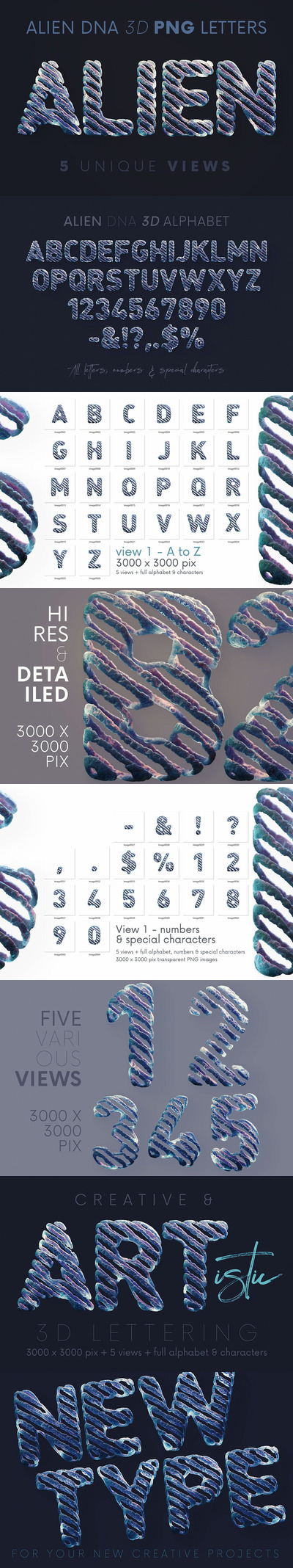外星人DNA科学字体PNG (PNG)