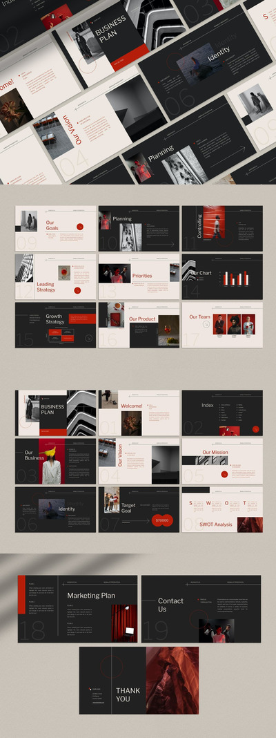 现代商业计划书PPT模版 (PPT)