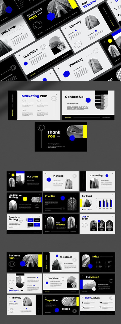 高端的极简主义商业计划书PPT模版 (PPT)