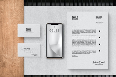 纸张/名片/iPhone手机样机素材 (PSD)