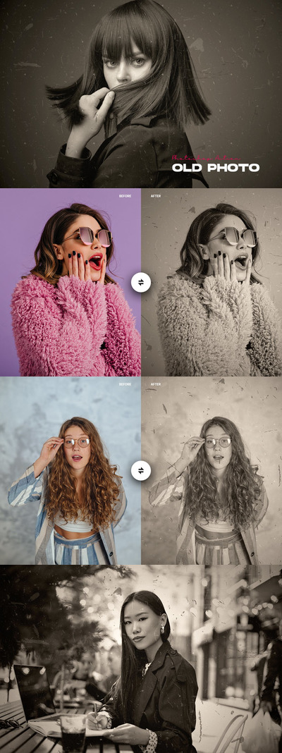 老照片PS动作 (ATN,PAT)