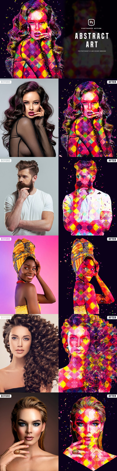 抽象艺术Photoshop动作 (ATN)