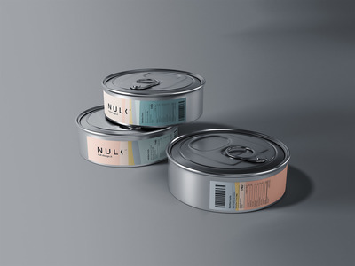 食品薄金属锡罐包装设计样机 (psd)
