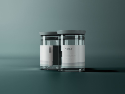 玻璃存储容器样机 (psd)