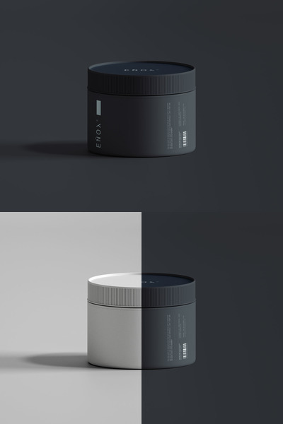 小塑料罐品牌包装设计样机 (PSD)